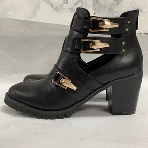 Black chunky boots size 10